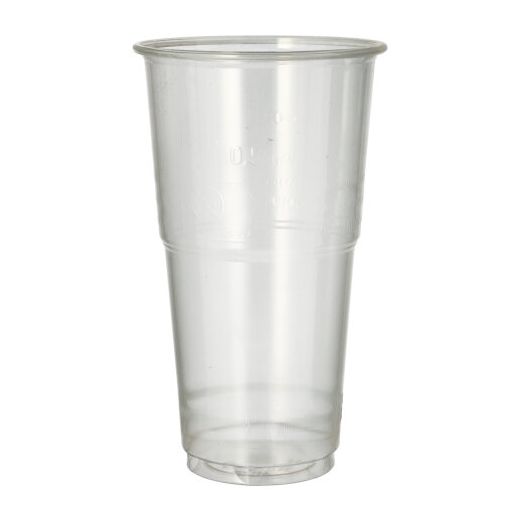 Drinkbekers voor koude dranken, PLA "pure" 0,5 l Ø 9,5 cm · 16,2 cm glashelder met schuimkraag 1