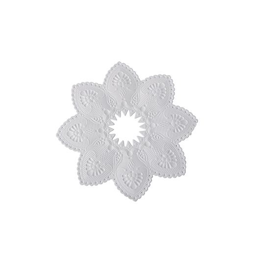 Kaarsmanchetten rond Ø 10 cm wit 1