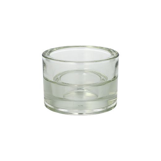 Kandelaar Glas Ø 8,2 cm · 5,7 cm transparant "2in1" voor theelichten en maxi theelichten 1