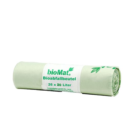 Bio compostzakken op zetmeelbasis 20 l, 44 x 56 cm met handvat, biodegradable GFT afvalzak 1