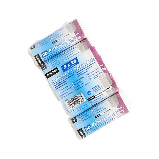 Cosmetische emmerzakken, LDPE 5 l 44 cm x 36 cm wit 1