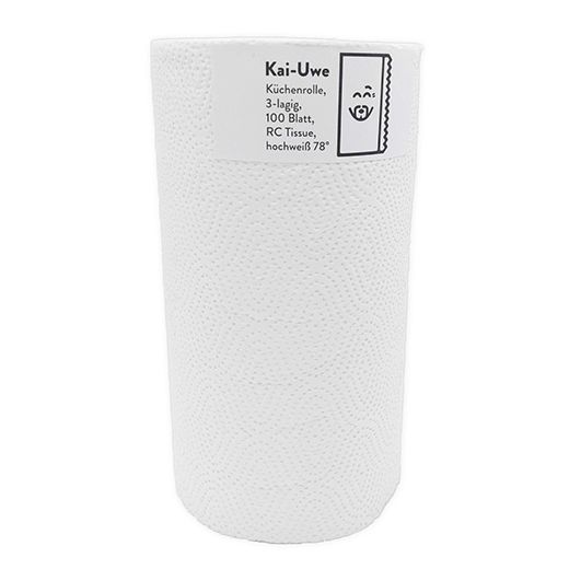 Keukenpapier op rol KAI-UWE  22 x 24,7 cm wit 100 vellen 3-laags keukenrol 1