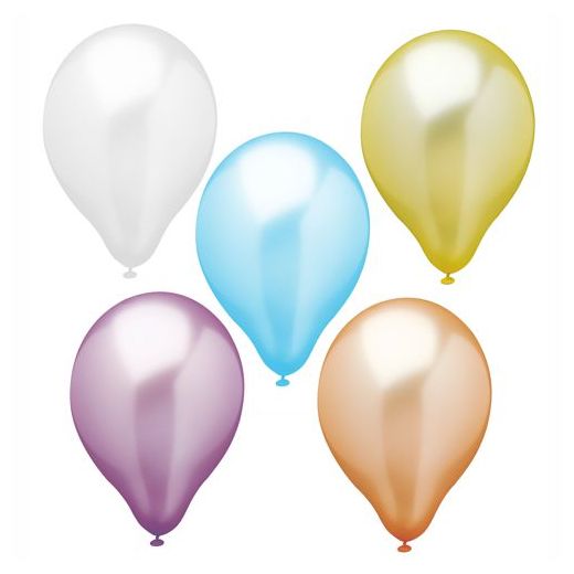 Ballonnen Ø 25 cm assorti kleuren "Pearly" 1