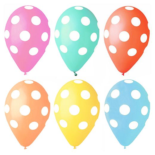 Ballonnen Ø 29 cm assorti kleuren "Dots" 1