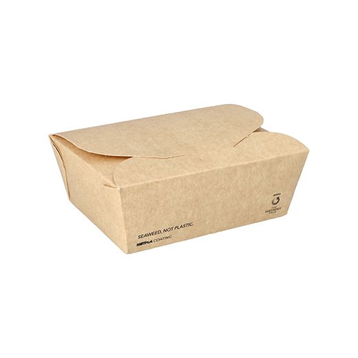 100% plasticvrij lunchbox medium met Notpla coating 15 x 11,5 cm FSC 1