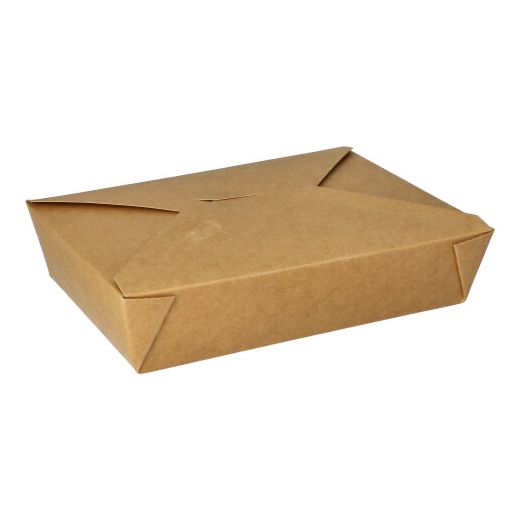 Kartonnen lunchboxen "pure" 1500 ml 4,8 cm x 14 cm x 19,7 cm bruin 1