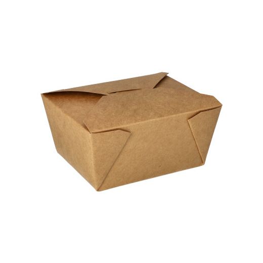 Kartonnen lunchboxen "pure" 750 ml 6,3 cm x 9 cm x 11,3 cm bruin 1
