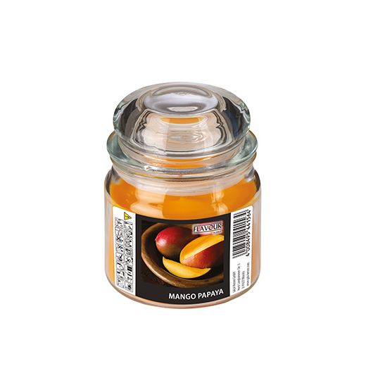 "Flavour by GALA" Snoeppot met waxvulling, MAXI Ø 90 mm · 120 mm perzik - Mango-Papaya 1