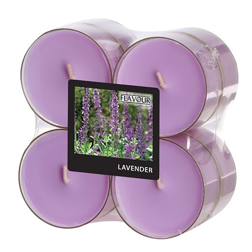 Maxi geurtheelichten, maxi geurende theelichtjes "Flavour" Ø 59 mm · 24 mm violet - geur lavendel 1