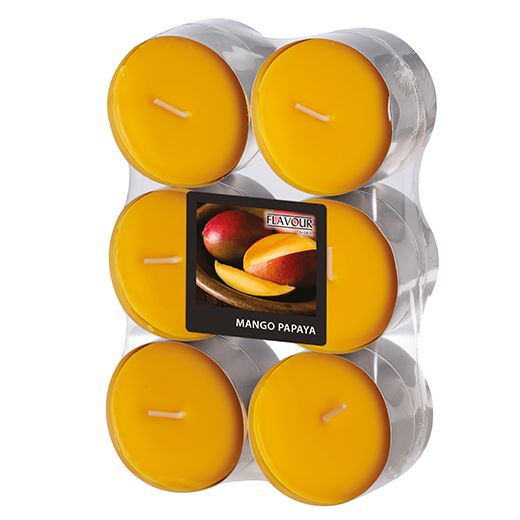 "Flavour by GALA" Maxi geurtheelichten Ø 58 mm · 24 mm perzik - Mango-Papaya 1