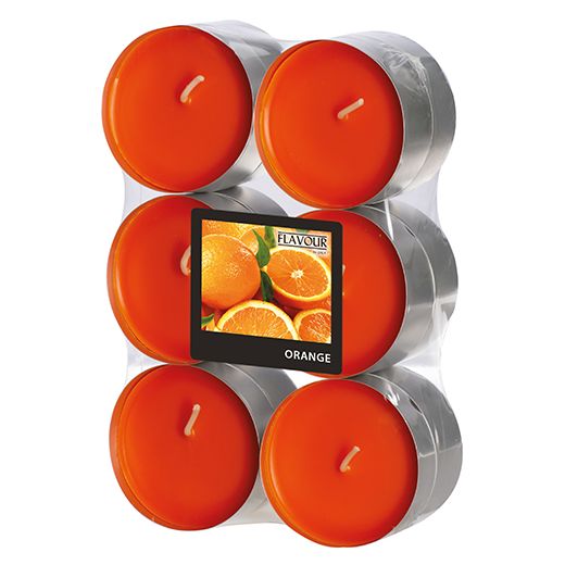 "Flavour by GALA" Maxi geurtheelichten Ø 58 mm · 24 mm oranje - Orange 1