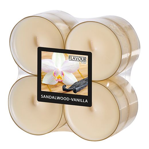 Maxi geurtheelichten, maxi geurende theelichtjes Ø 59 mm · 24 mm ivoor - geur sandelhout & vanille 1
