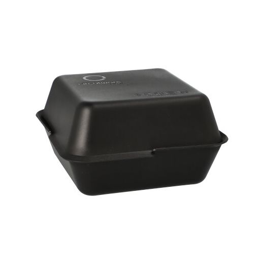 Herbruikbare food box / maaltijdbox, 15,6 x 15,6 cm, zwart 1