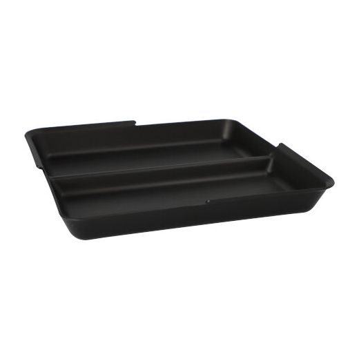 Herbruikbare menuschalen / menubakken 2-vaks 23,4 x 23,4 x 2,9 cm zwart, foodbox reusable 1