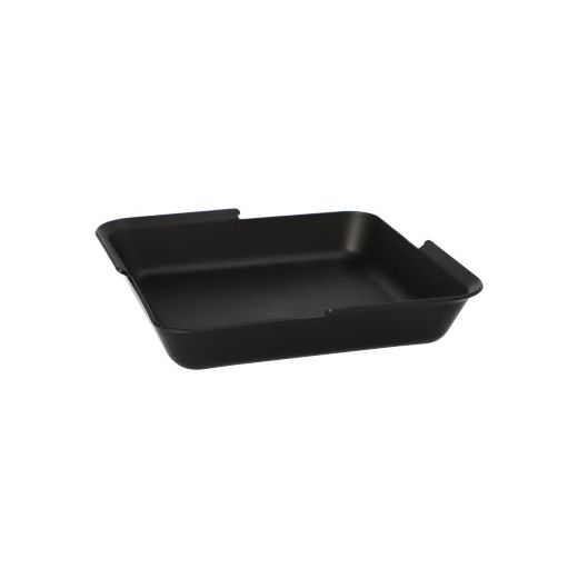 Herbruikbaar menuschalen / menubakken vierkant 11,7 x 23,4 x 3 cm zwart, foodbox reusable  1