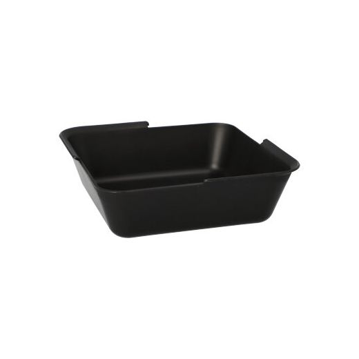 Herbruikbaar menuschalen / menubakken vierkant 15,6 x 15,6 x 4,7 cm zwart, foodbox reusable  1