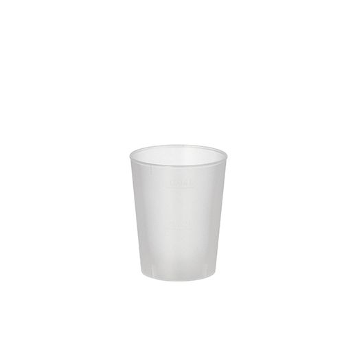 Herbruikbaar borrelglas PP 4 cl Ø 4,3 cm · 5,2 cm reusable gesatineerd shotglas voor sterke drank 1