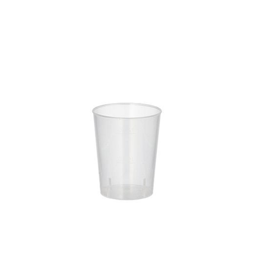 Herbruikbaar borrelglas P 4 cl Ø 4,3 cm · 5,2 cm reusable shotglas voor sterke drank 1