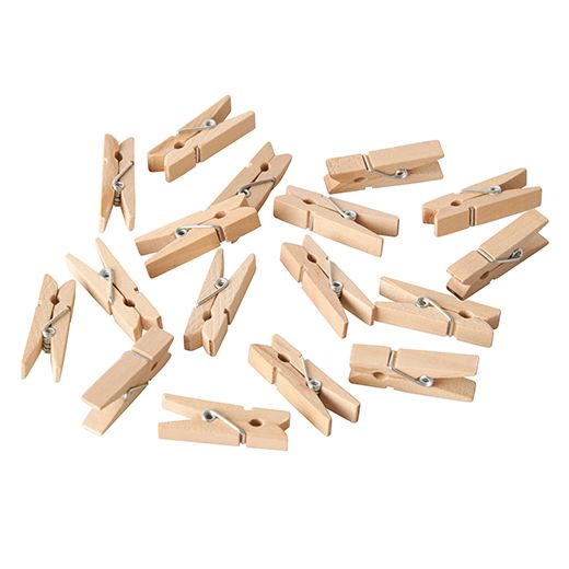 Mini-wasknijpers van hout 3,5 cm, houten mini knijpers 1
