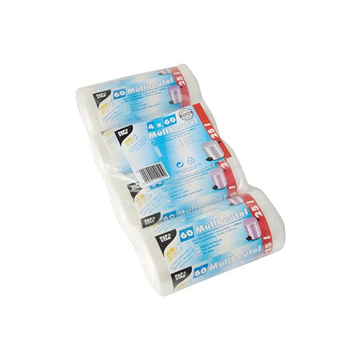 Pedaalemmerzakken, HDPE 25 l 52 cm x 50 cm helder 1