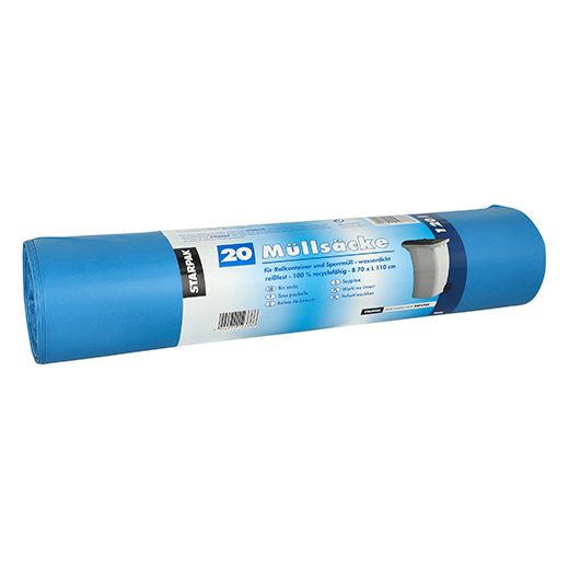 Industriezakken, LDPE 120 l 110 cm x 70 cm blauw 1