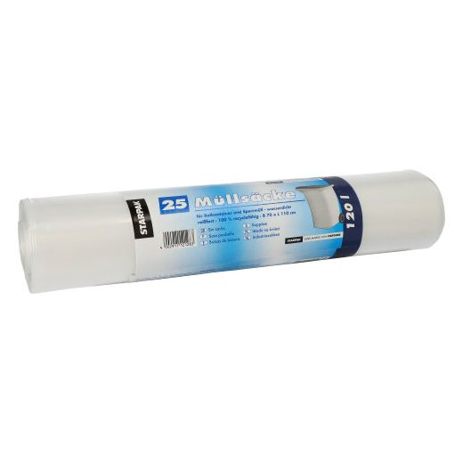 Industriezakken, LDPE 120 l 110 cm x 70 cm helder 1