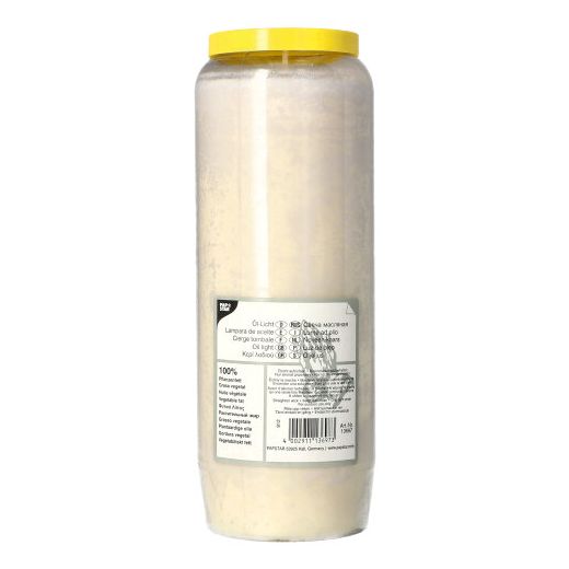 Olielicht T9, 100% plantaardig Ø 6,7 cm · 18 cm transparante houder 1