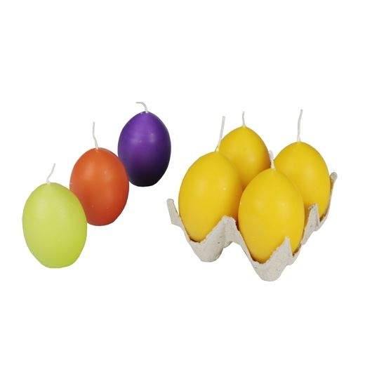 Paasei kaarsen 67 mm assorti kleuren 1