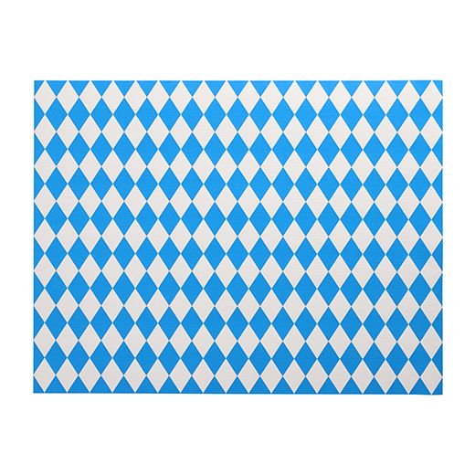Placemats papier "Beiers blauw" 30 x 40 cm tafelmatje blauw/wit 1