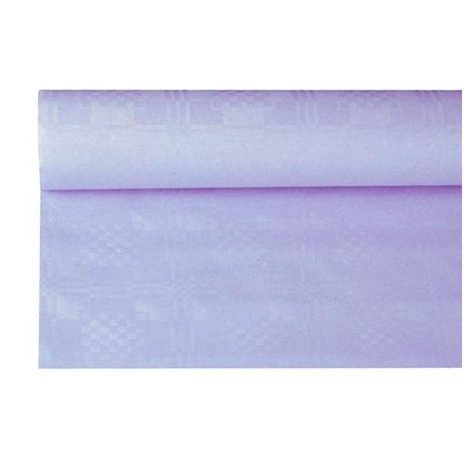 Tafelkleed papier met damastprint 8 m x 1,2 m lila 1