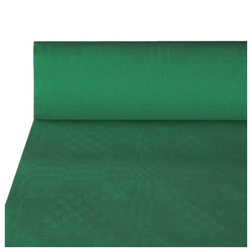Tafelkleed papier met damastprint 50 m x 1 m donkergroen 1
