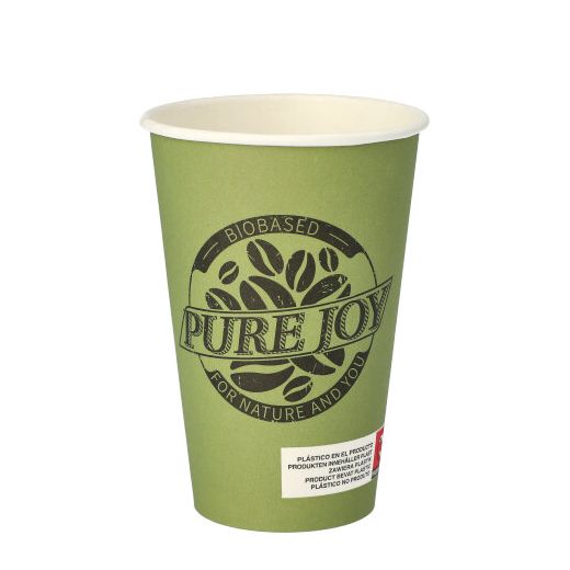 Drinkbekers, Karton "pure" 0,3 l Ø 8 cm · 11,7 cm groen "Pure Joy" 1