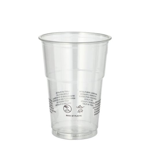 Bierbeker rPET 0,25 l Ø 7,8 cm ·10,7 cm glashelder gerecyclede drinkbekers 1