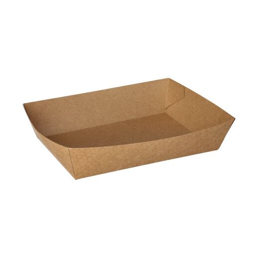 Snackbakje frietbakje karton "pure" 13 cm x 18 cm bruin FSC extra large 1
