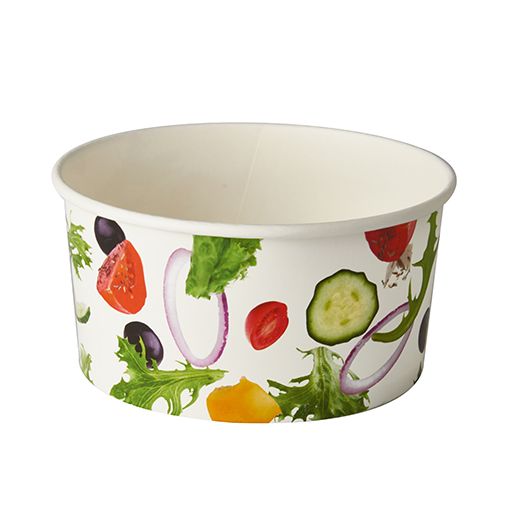Saladeschalen, Karton "To Go" 1 l Ø 15 cm · 7,5 cm "Salad" 1