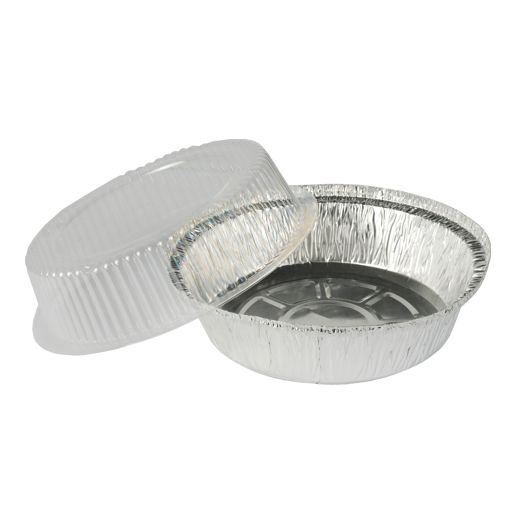 Aluminium schalen met deksels rond 770 ml Ø 18,2 cm · 8 cm 1