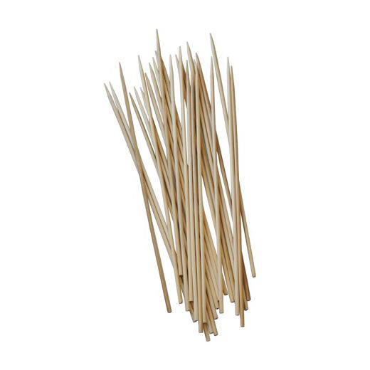 Sjasliekstokjes, hout "pure" Ø 3 mm · 30 cm, satéprikkers, satéstokjes, barbecue spiezen 1