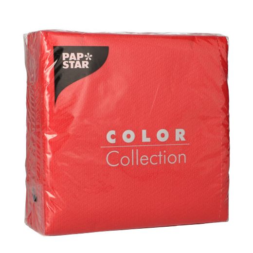 Servetten, 1-laags 1/4 vouw 33 cm x 33 cm rood 1