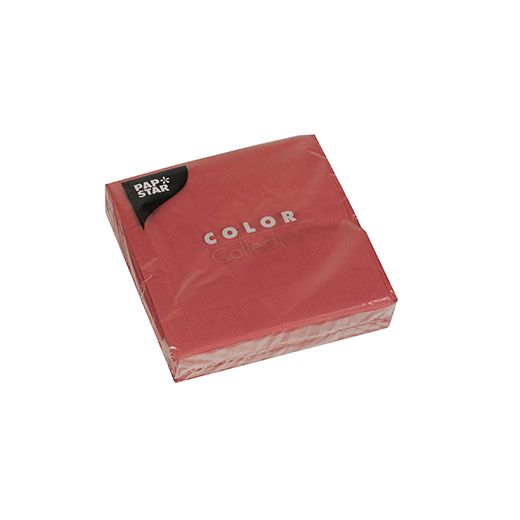 Servetten, 3-laags 1/4 vouw 24 cm x 24 cm bordeaux 1