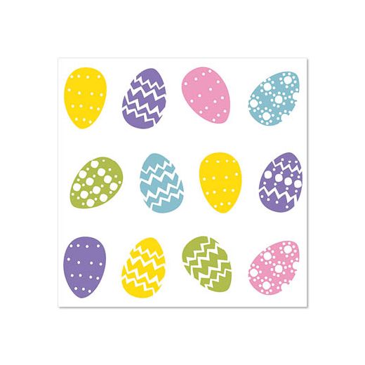 Servetten, 3-laags 1/4 vouw 25 cm x 25 cm "Coloured Eggs" 1
