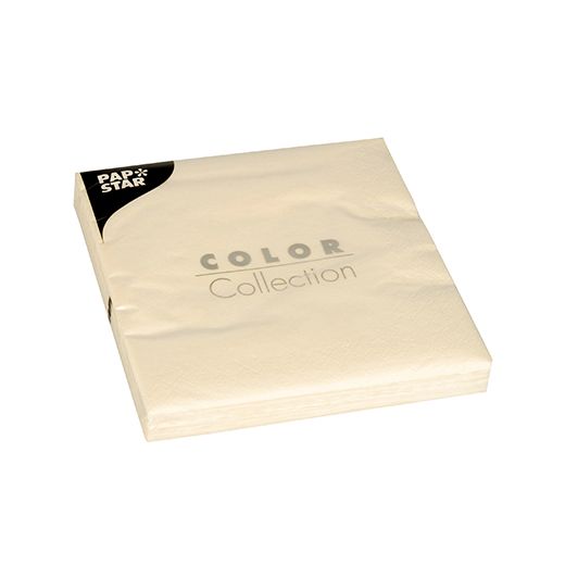 Servetten, 3-laags 1/4 vouw 33 cm x 33 cm creme 1