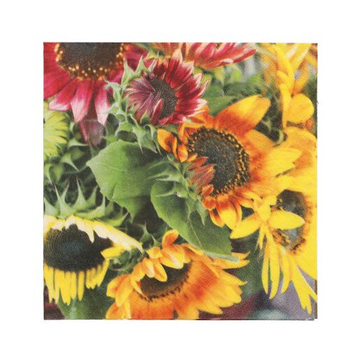 Servetten 3-laags 1/4 vouw 33 cm x 33 cm "Sunflower Bouquet", FSC 1