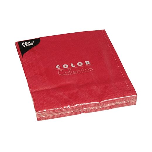 Servetten, 3-laags 1/4 vouw 40 cm x 40 cm bordeaux 1