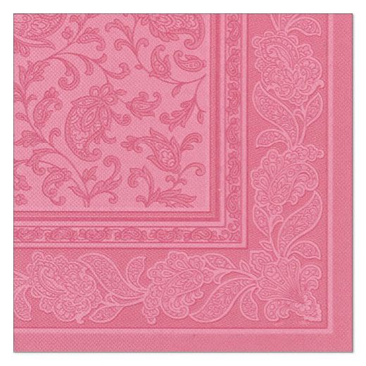 Servetten "ROYAL Collection" 1/4 vouw 40 cm x 40 cm roze "Ornaments" 1