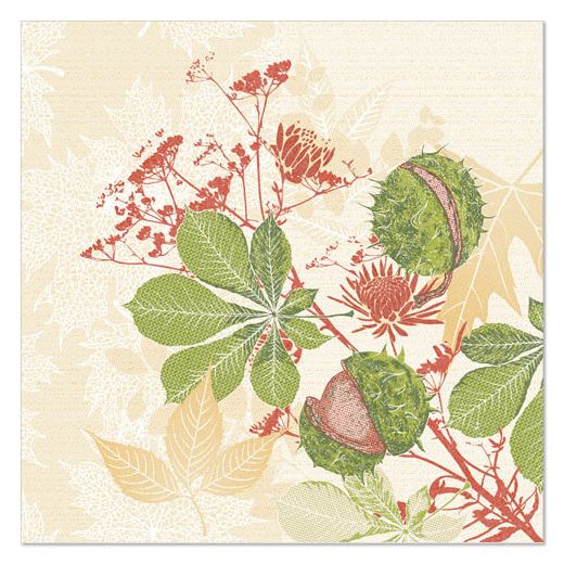 Servetten "ROYAL Collection" 1/4 vouw 40 cm x 40 cm "Autumn Leaves" 1