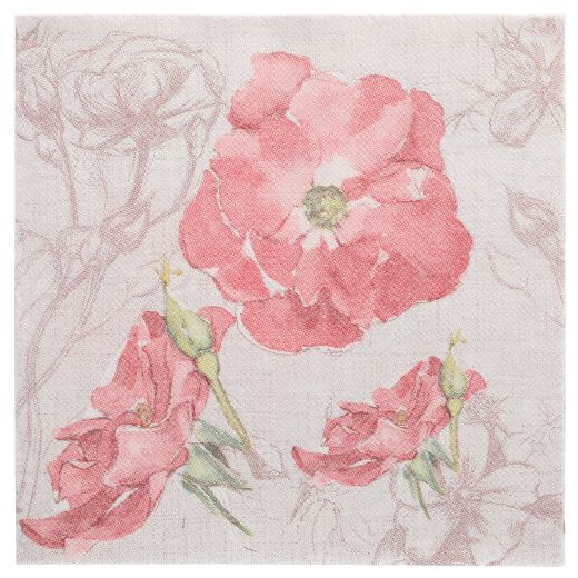 Servetten "ROYAL Collection" 1/4 vouw 40 cm x 40 cm roze "Blossom" 1