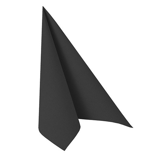 Servetten "ROYAL Collection" 1/4 vouw 40 x 40 cm FSC zwart in een papieren verpakking 1