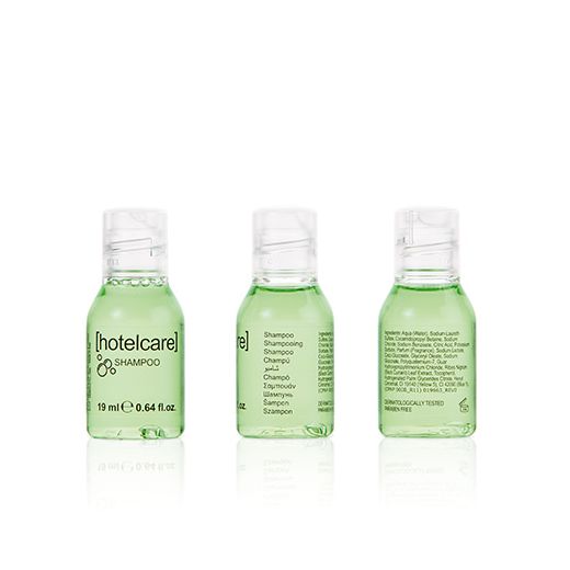 Shampoo "Hotel Care" 19 ml transparant , probeerflesjes, testers, reisflesje, mini flesje 1
