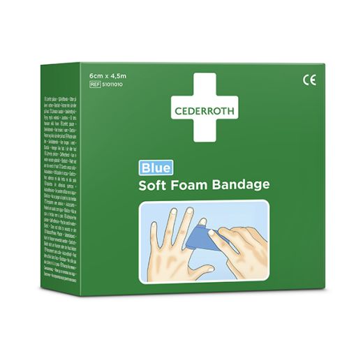 Soft foam bandage  4,5 m x 6 cm schuimverband bandage cohesief blauw
 1