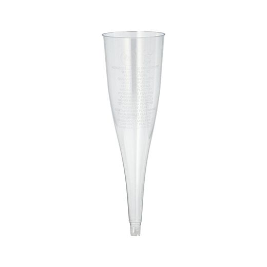 Glasheldere kelken van de champagne flutes(exclusief voetjes) 0,1 l Ø 5 cm · 17,5 cm, wegwerp tops van champagneglazen zonder voetjes 1